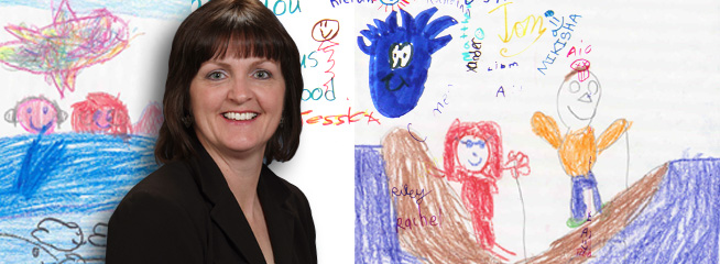 Kathy and Children's Art